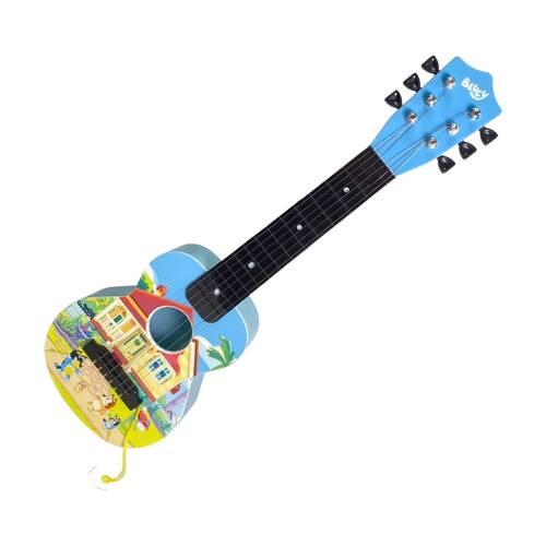Bluey 53cm Guitar Real Metal Strings Kids 3 Plus Vibrant Bluey Graphics Interactive Try Me Feature
