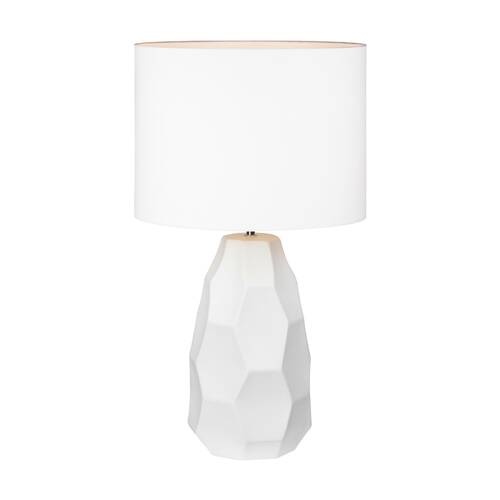 Urban Style Jane Table Lamp Ceramic Base Fabric Shade Decor White