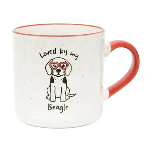 4PK Loved By My Pet Mugs Beagle Ceramic Drinking Mug Kitchenware 380ml