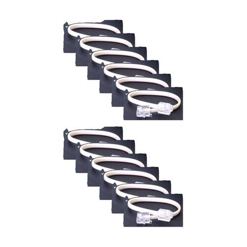 12PK 15cm Rj12 To Lead Tel5050 RJ12 Telephone Cable Ethernet