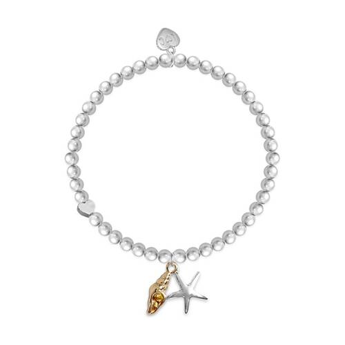 Life Charms Just Because Bon Voyage Bracelet Silver Rose Gold 17.5cm