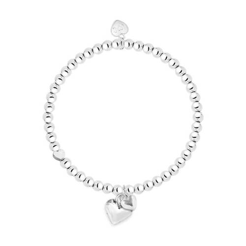 Life Charms Just Because Daughter Stretch Bracelet Silver 17.5cm
