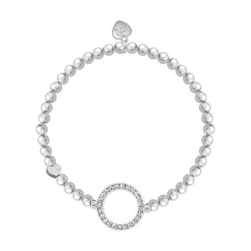 Life Charms Just Because Friendship Bracelet Stretch Silver 17.5cm