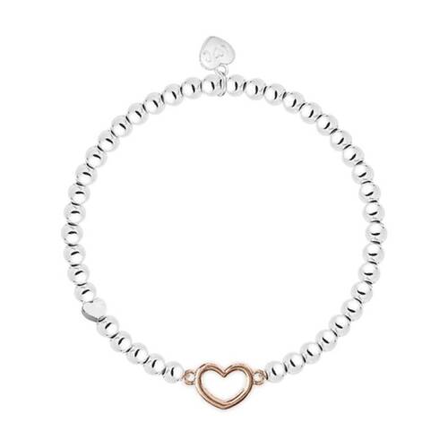 Life Charms Just Because Goodbye Stretch Bracelet Silver Gold 17.5cm