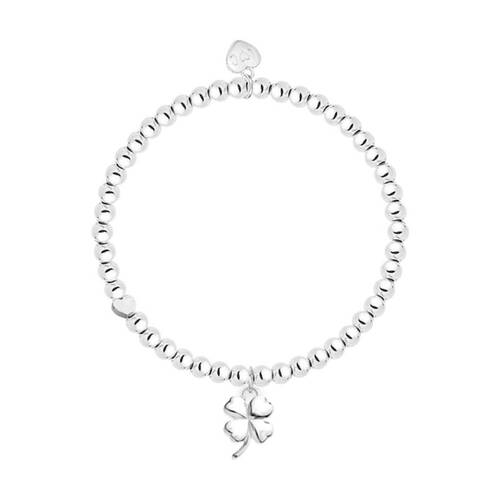 Life Charms Just Because Good Luck Stretch Bracelet Silver 17.5cm