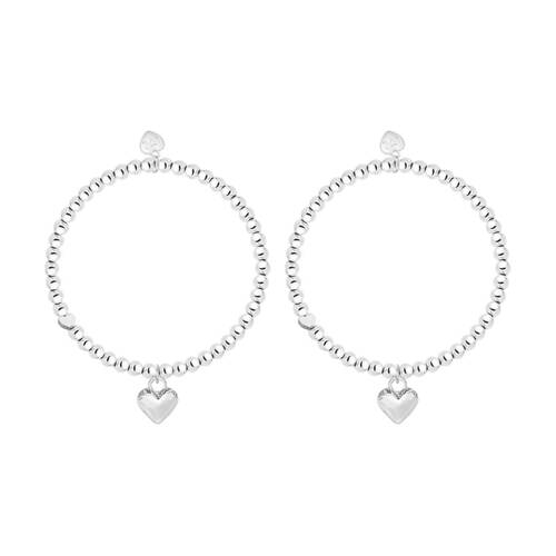 2PK Life Charms Just Because Lovely Nan Stretch Bracelet Silver 17.5cm