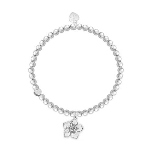 Life Charms Just Because Memories Stretch Bracelet Silver 17.5cm