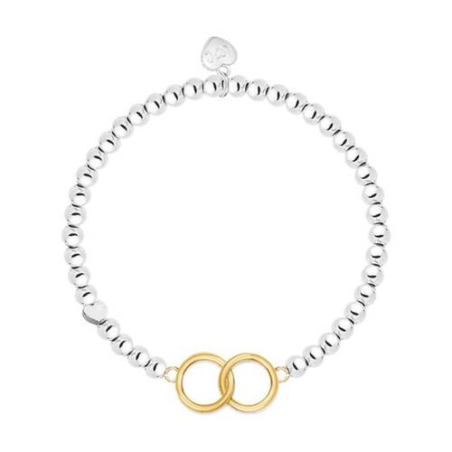 Life Charms Just Because Soul Sister Bracelet Silver Gold 17.5cm