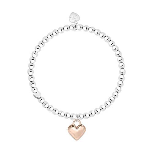 Life Charms Just Because So Proud Stretch Bracelet Silver Rose Gold 17.5cm