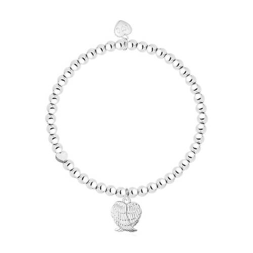 Life Charms Just Because Be Brave Bracelet Stretch Silver 17.5cm