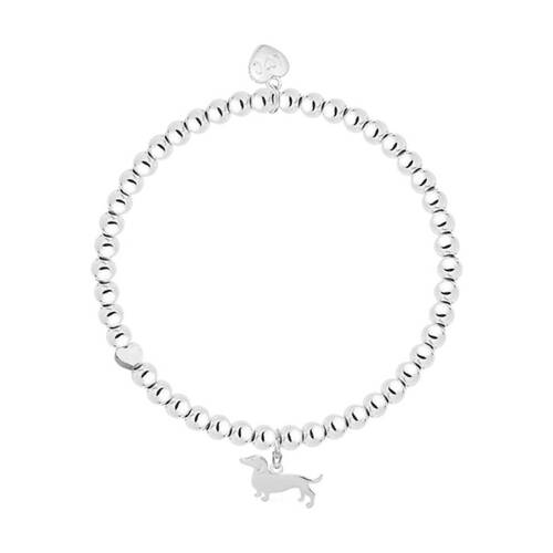 Life Charms Just Because Little Sausage Bracelet Stretch Silver 17.5cm