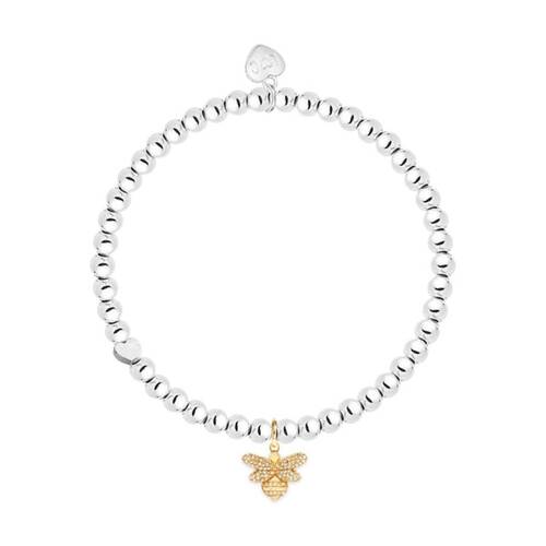Life Charms Just Because Bee-utiful Bracelet Silver Gold 17.5cm