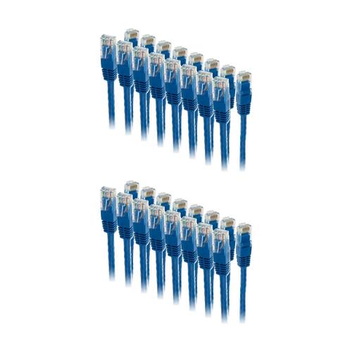 16PK Pro2 0.5M Blue Cat6 Patch Lead CAT6 Ethernet Cable 0.5m