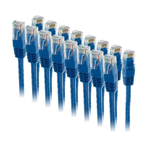 8PK Pro2 0.5M Blue Cat6 Patch Lead CAT6 Ethernet Cable 0.5m