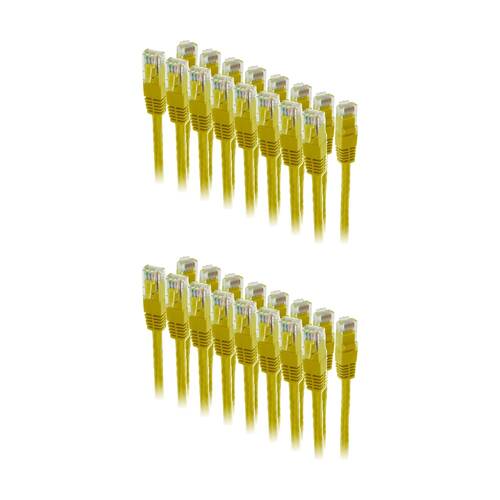 16PK Pro2 0.5M Yellow Cat6 Patch Lead 0.5m Ethernet Cable Network RJ45 PRO2
