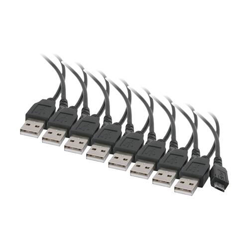 8PK Pro2 2M Micro USB Lead USB-A To USB-B Cable USB-A USB-B 2m USB 2.0 PVC