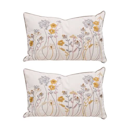 2PK LVD Delicate Blossoms Decorative Home/Living Decor Cushion 45x30x9cm