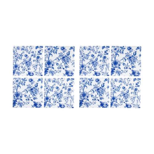 2x 4pc LVD Decorative Hamptons Ceramic Square Drink Coasters Home Decor 10x10cm