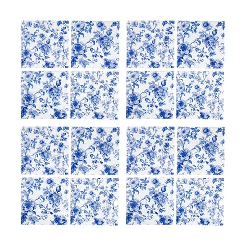 4x 4pc LVD Decorative Hamptons Ceramic Square Drink Coasters Home Decor 10x10cm
