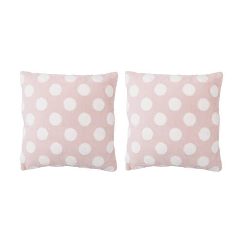 2PK LVD Spottie Pink Spots/Dots Decorative Home/Living Decor Cushion 43x43cm