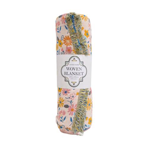 LVD Florabelle Retro Floral Printed Cotton Blanket/Throw Home Decor 230x200cm