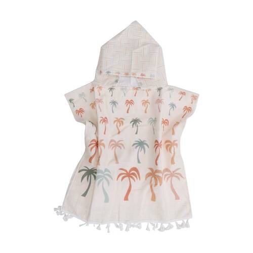 LVD Toddler/Children Microfibre Towel Poncho Palm Row 50x50cm