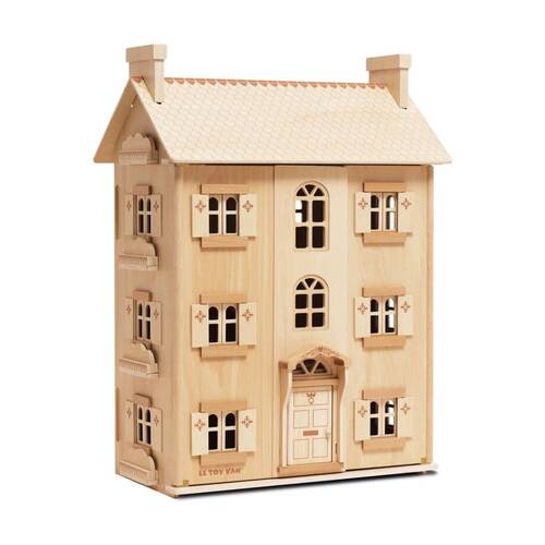 Le Toy Van Natural Wood Dolls House Four Levels Kid 3+ Years