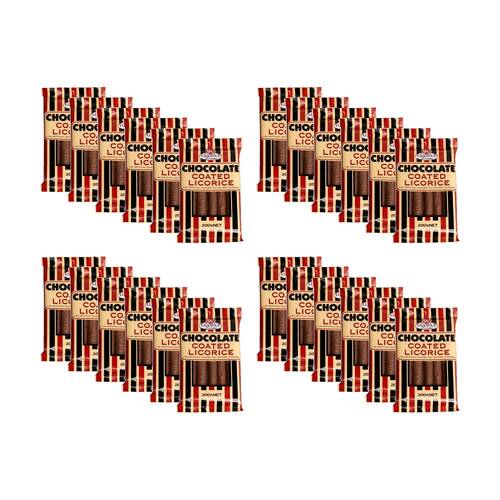 24PK Licorice Lovers Chocolate Coated Liquorice Sticks Confectionary 200g
