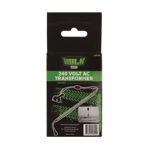 Hulk 4X4 240 Volt AC To 12V 3A Transformer Power Adapter Black