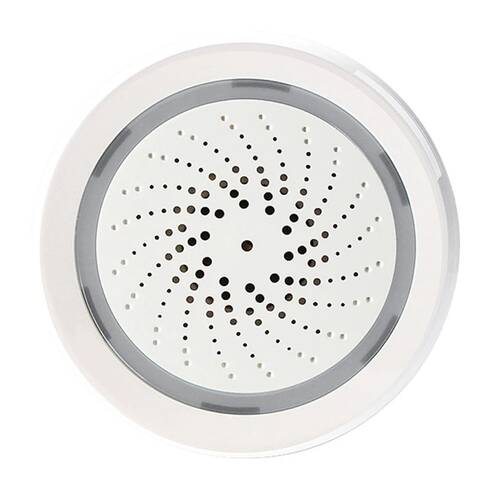 Laser Smart Wi-Fi Alarm White W/ 90dB Siren App & Voice Control