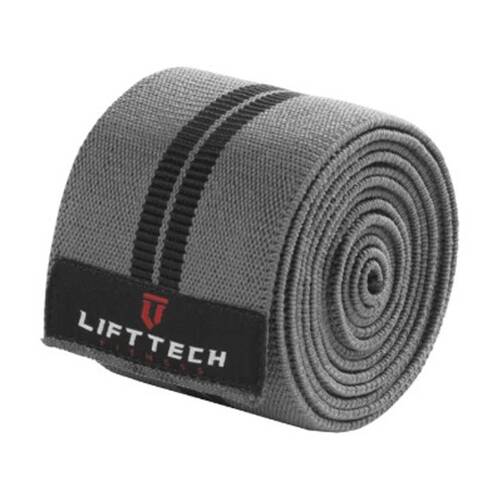 2pc Lift-Tech Compression Knee Wrap Tension Support Strap Grey 78in