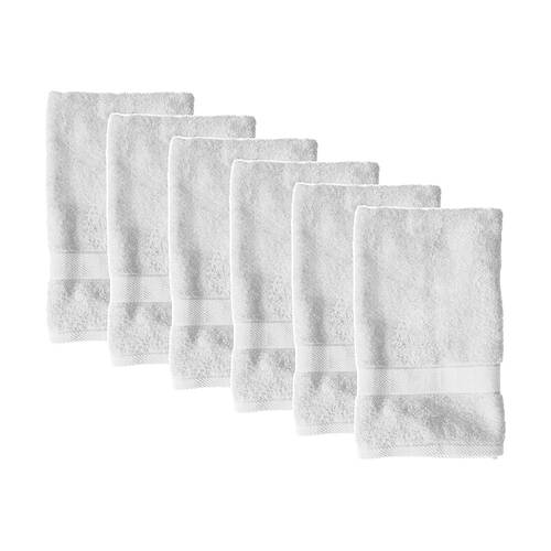6PK Regal Soft Cotton Absorbent Bath Towel Bathroom Accessory 68x137cm White