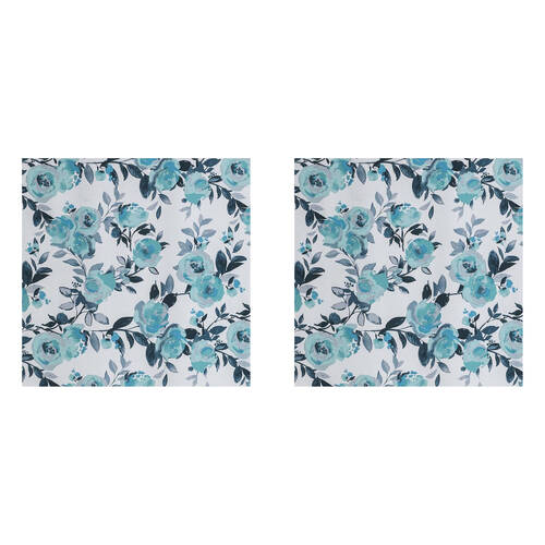 2PK Braz Printed Room Darkening Hanging Curtain 140x223cm Green Floral