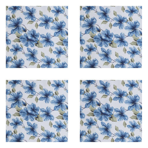 4PK Braz Printed Room Darkening Hanging Curtain Home Decor 140x223cm Blue Foral