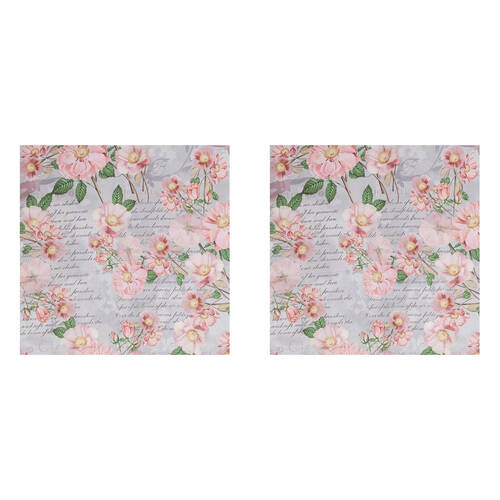 2PK Braz Printed Room Darkening Hanging Curtain Home Decor 140x223cm Pink Floral