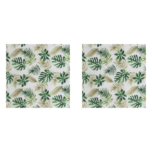 2PK Braz Printed Room Darkening Hanging Curtain Home Decor 140x223cm Palm Frond