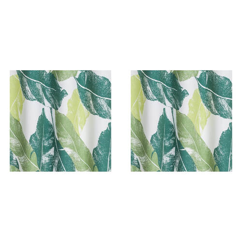 2PK Braz Printed Room Darkening Hanging Curtain Home Decor 140x223cm Large Leaf