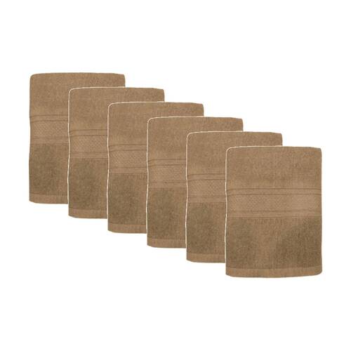 6PK Capri Soft Absorbent Bath Towel Bathroom Accessory 70x140cm Sand