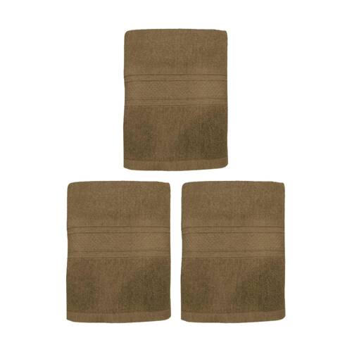 3PK Capri Soft Absorbent Bath Towel Bathroom Accessory 70x140cm Pottery