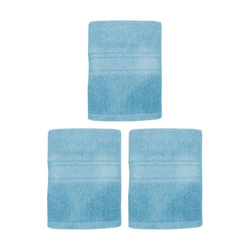 3PK Capri Soft Absorbent Bath Towel Bathroom Accessory 70x140cm Sky Blue