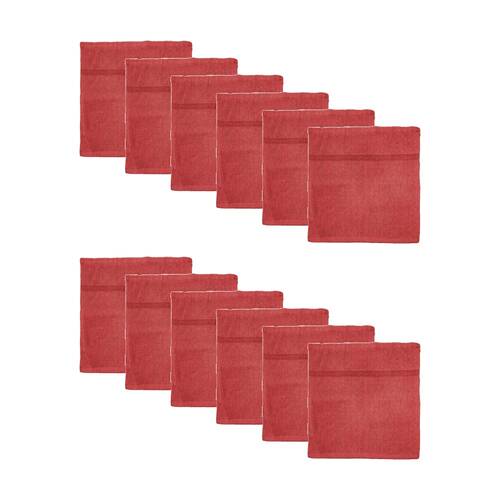 12PK Capri Soft Absorbent Facewash Bathroom Washcloth Towel 30x30cm Hibiscu