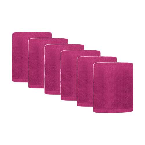 6PK Capri Non Slip Bath Mat Bathroom Floor Accessory Home Decor 45x75cm Berry