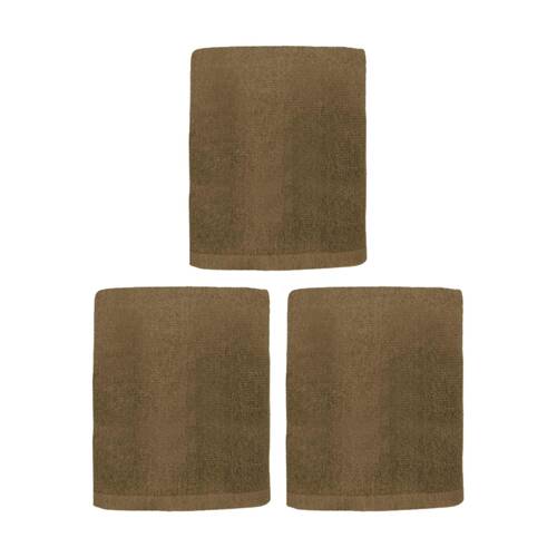 3PK Capri Non Slip Bath Mat Bathroom Floor Accessory Home Decor 45x75cm Brown