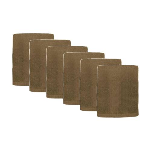 6PK Capri Non Slip Bath Mat Bathroom Floor Accessory Home Decor 45x75cm Brown