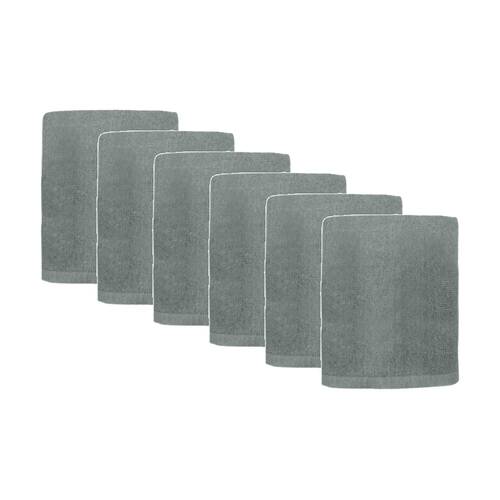 6PK Capri Non Slip Bath Mat Bathroom Floor Accessory Home Decor 45x75cm Ash