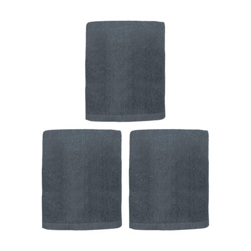3PK Capri Non Slip Bath Mat Bathroom Floor Accessory Home Decor 45x75cm Charcoal