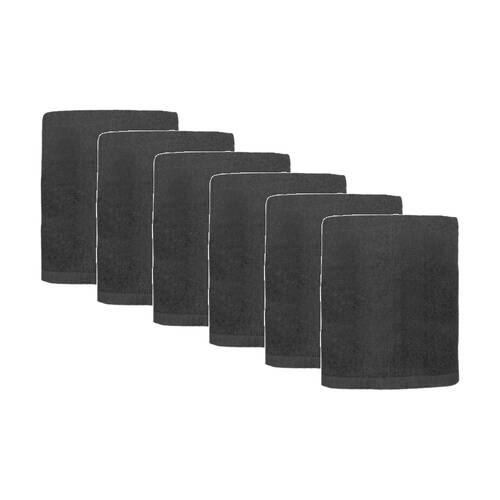 6PK Capri Non Slip Bath Mat Bathroom Floor Accessory Home Decor 45x75cm Black