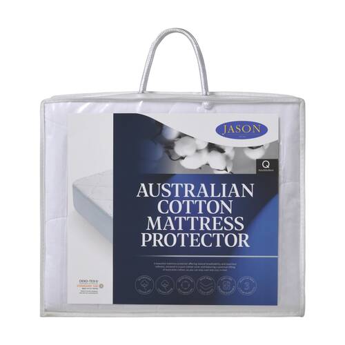 Jason Mattress Protector Australian Cotton Percale Cover 200GSM King