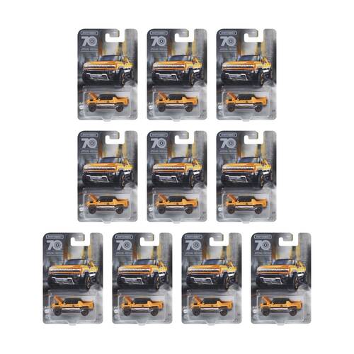 10PK All Brands Toys Matchbox 70th Moving Parts Mini Toy Vehicles Assorted 3y+