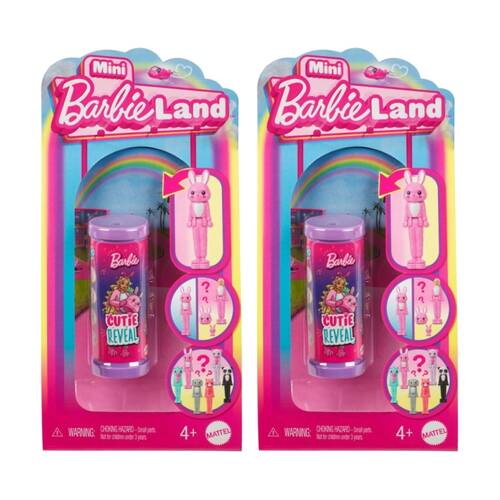 2PK Barbie Mini Barbieland Cutie Reveal Collectable Kids Doll Assorted 3.8cm 4y+